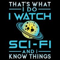 I Watch Scifi And I Know Things Cropped Pullover Crew