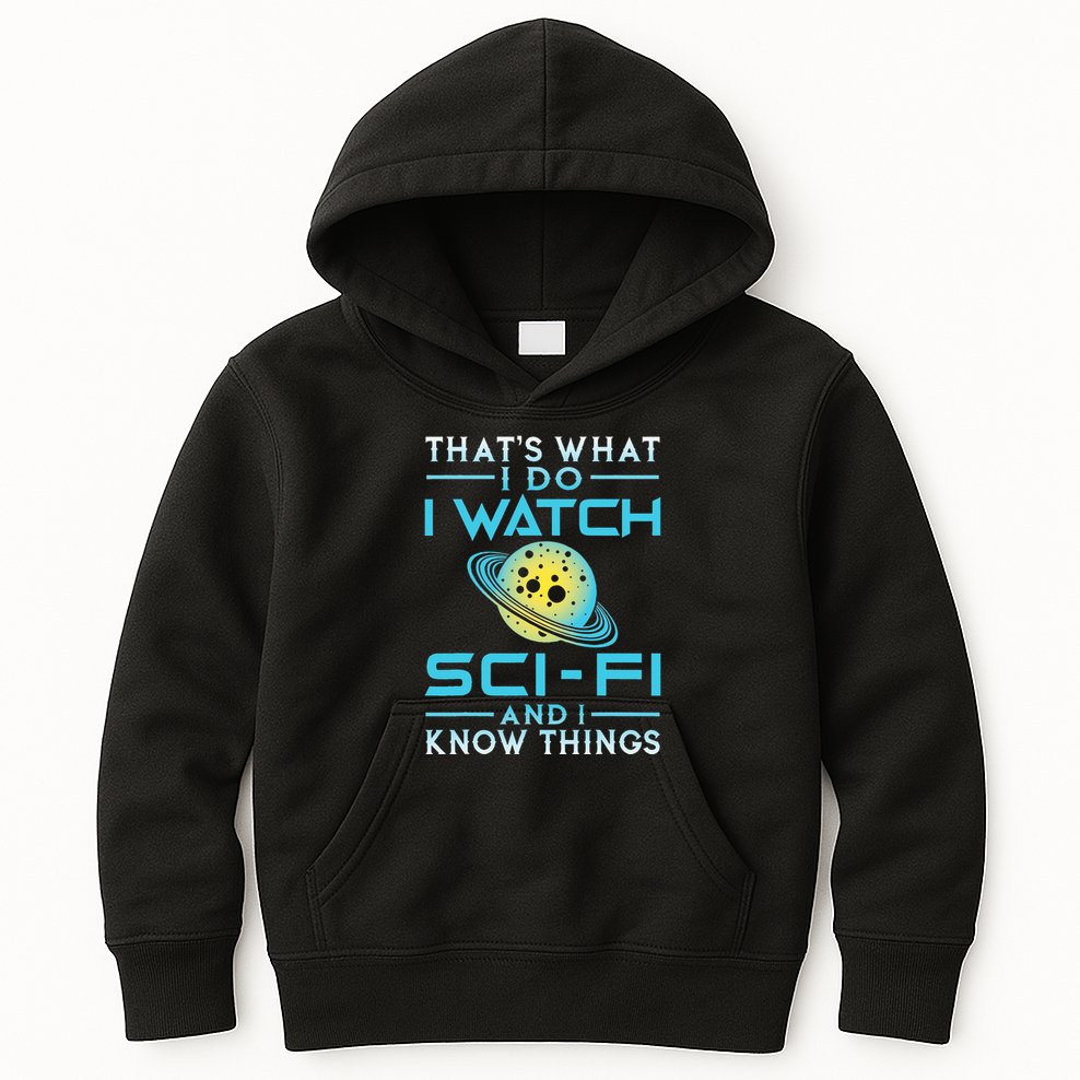 I Watch Scifi And I Know Things Kids Hoodie