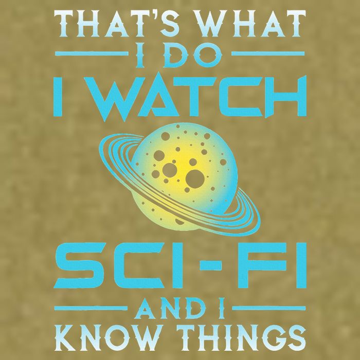 I Watch Scifi And I Know Things Garment-Dyed Women's Muscle Tee