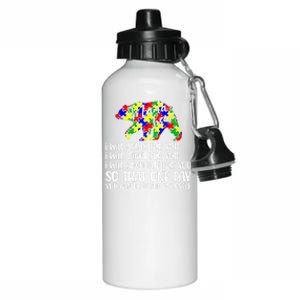 I Will Speak Fight Advocate For You Autism Mama Bear Gift Aluminum Water Bottle