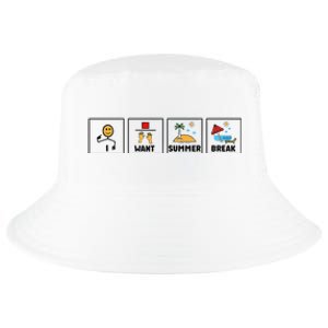 I Want Summer Break Teacher Last Day Of School Cool Comfort Performance Bucket Hat