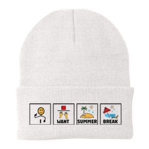 I Want Summer Break Teacher Last Day Of School Knit Cap Winter Beanie