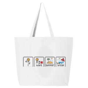 I Want Summer Break Teacher Last Day Of School 25L Jumbo Tote