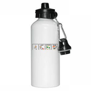 I Want Summer Break Teacher Last Day Of School Vacation Aluminum Water Bottle