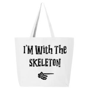 Im With Skeleton Halloween Costume Funny Couples Matching 25L Jumbo Tote