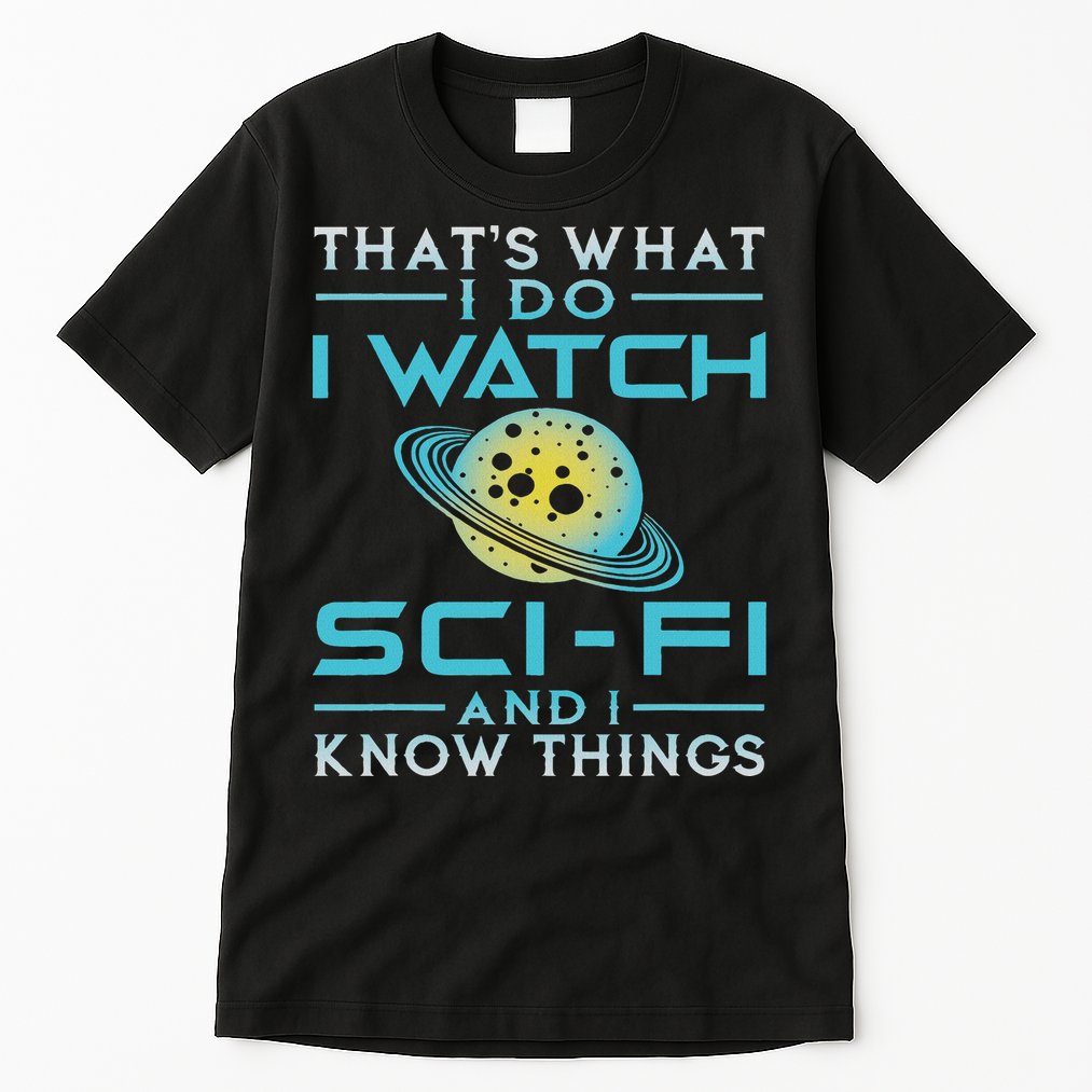 I Watch Sci Fi And I Know Things Funny Perfect Gift Tall T-Shirt