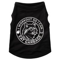 I Workout So I Can Eat Garbage Funny Gym Raccoon Trash Panda Doggie Tank