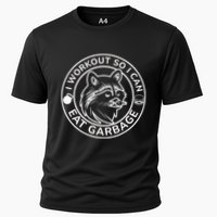 I Workout So I Can Eat Garbage Funny Gym Raccoon Trash Panda Performance Shirt
