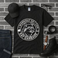 I Workout So I Can Eat Garbage Funny Gym Raccoon Trash Panda Tall T-Shirt