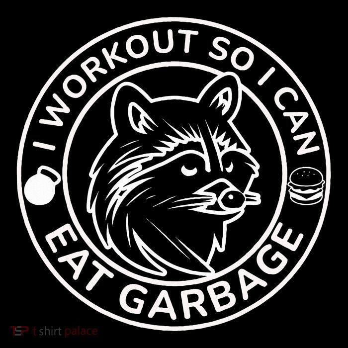 I Workout So I Can Eat Garbage Funny Gym Raccoon Trash Panda Hooded Wearable Blanket
