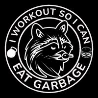 I Workout So I Can Eat Garbage Funny Gym Raccoon Trash Panda 16 in Basic Backpack