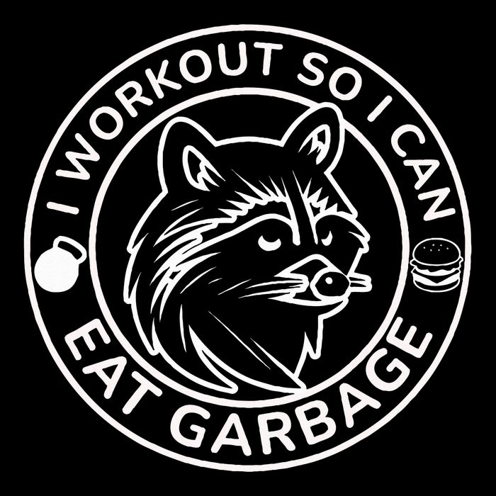 I Workout So I Can Eat Garbage Funny Gym Raccoon Trash Panda 16 in Basic Backpack