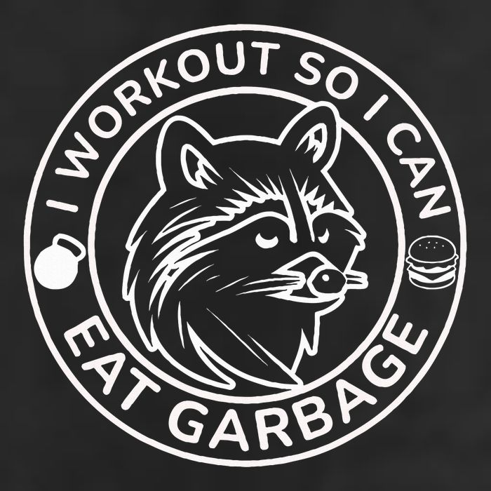 I Workout So I Can Eat Garbage Funny Gym Raccoon Trash Panda Hat