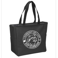 I Workout So I Can Eat Garbage Funny Gym Raccoon Trash Panda Zip Tote Bag