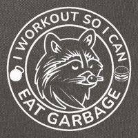 I Workout So I Can Eat Garbage Funny Gym Raccoon Trash Panda Cotton Canvas Backpack
