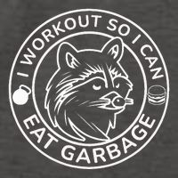 I Workout So I Can Eat Garbage Funny Gym Raccoon Trash Panda Vector Backpack