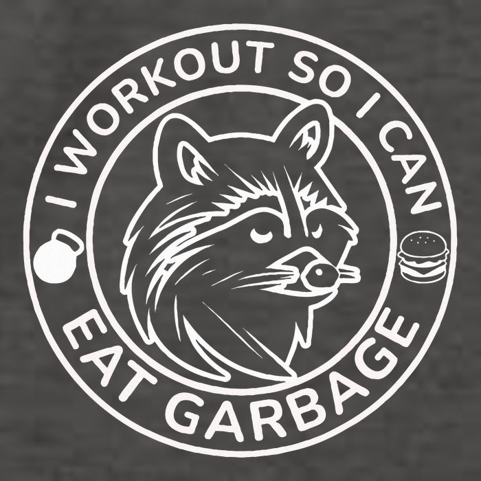 I Workout So I Can Eat Garbage Funny Gym Raccoon Trash Panda Vector Backpack