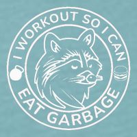 I Workout So I Can Eat Garbage Funny Gym Raccoon Trash Panda Sueded Cloud Jersey T-Shirt
