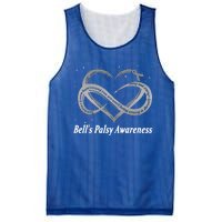 I Wear Silver For Bell's Palsy Awareness Warrior Gift Mesh Reversible Basketball Jersey Tank