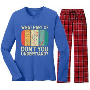 Ice Winter Sports What Part Of Hockey DonT You Understand Gift Women's Long Sleeve Flannel Pajama Set 