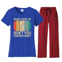 Ice Winter Sports What Part Of Hockey DonT You Understand Gift Women's Flannel Pajama Set