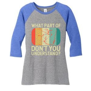 Ice Winter Sports What Part Of Hockey DonT You Understand Gift Women's Tri-Blend 3/4-Sleeve Raglan Shirt