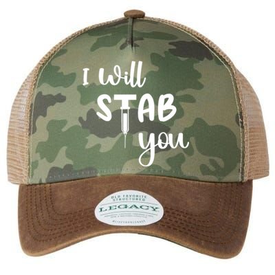 I Will Stab You Art Funny Graduating Nurse Meaningful Gift Legacy Tie Dye Trucker Hat