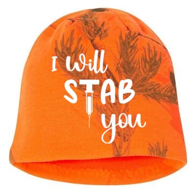 I Will Stab You Art Funny Graduating Nurse Meaningful Gift Kati - Camo Knit Beanie