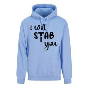 I Will Stab You Art Funny Graduating Nurse Meaningful Gift Unisex Surf Hoodie