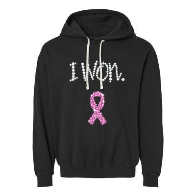 I Won Survivor Breast Cancer Awareness Garment-Dyed Fleece Hoodie