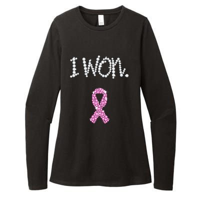 I Won Survivor Breast Cancer Awareness Womens CVC Long Sleeve Shirt