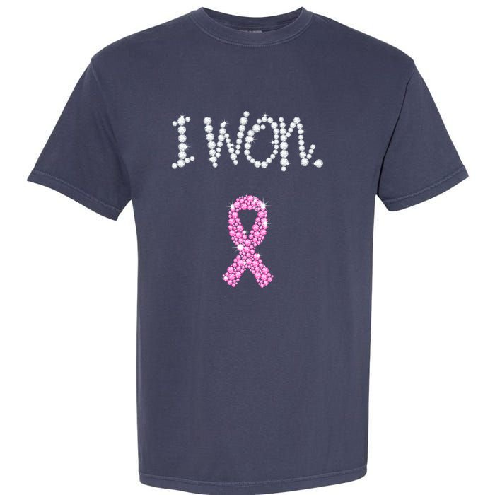 I Won Survivor Breast Cancer Awareness Garment-Dyed Heavyweight T-Shirt