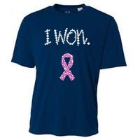 I Won Survivor Breast Cancer Awareness Cooling Performance Crew T-Shirt