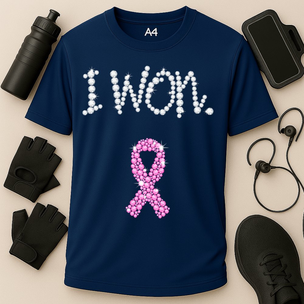 I Won Survivor Breast Cancer Awareness Cooling Performance Crew T-Shirt