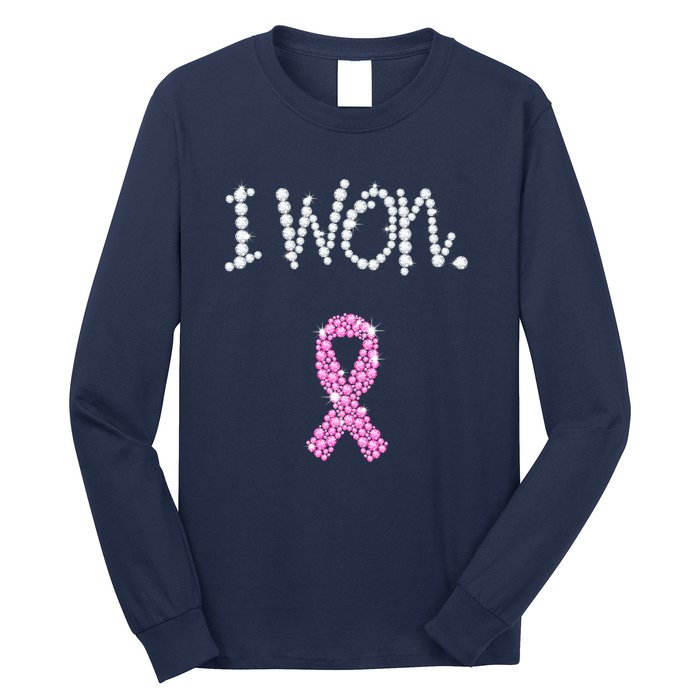 I Won Survivor Breast Cancer Awareness Long Sleeve Shirt