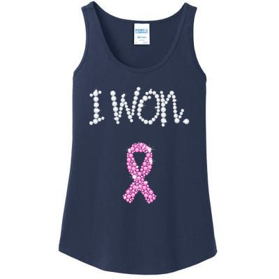 I Won Survivor Breast Cancer Awareness Ladies Essential Tank