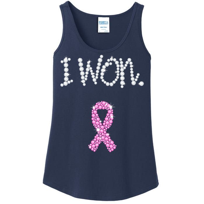 I Won Survivor Breast Cancer Awareness Ladies Essential Tank