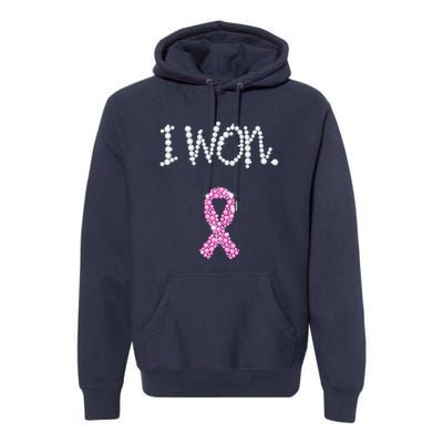 I Won Survivor Breast Cancer Awareness Premium Hoodie