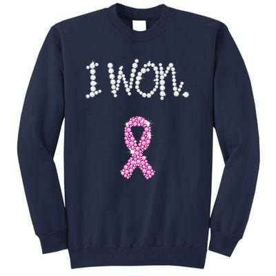 I Won Survivor Breast Cancer Awareness Tall Sweatshirt