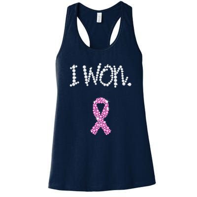 I Won Survivor Breast Cancer Awareness Women's Racerback Tank