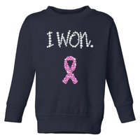 I Won Survivor Breast Cancer Awareness Toddler Sweatshirt