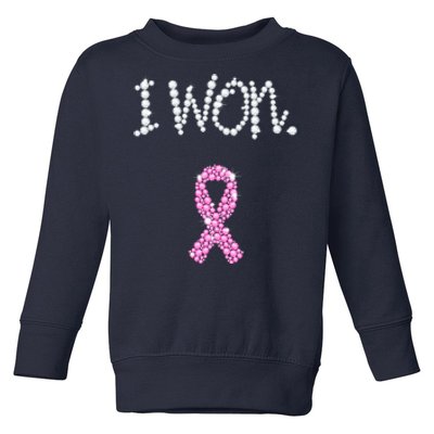 I Won Survivor Breast Cancer Awareness Toddler Sweatshirt