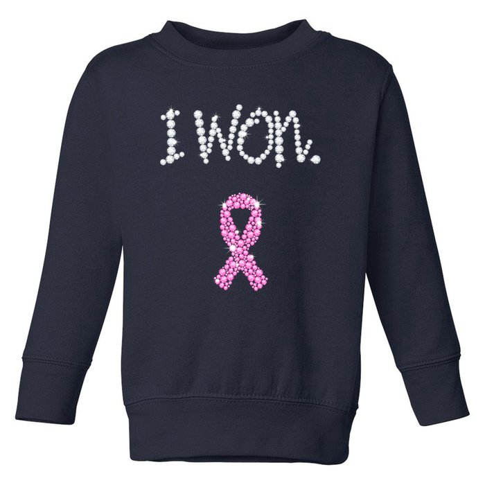 I Won Survivor Breast Cancer Awareness Toddler Sweatshirt