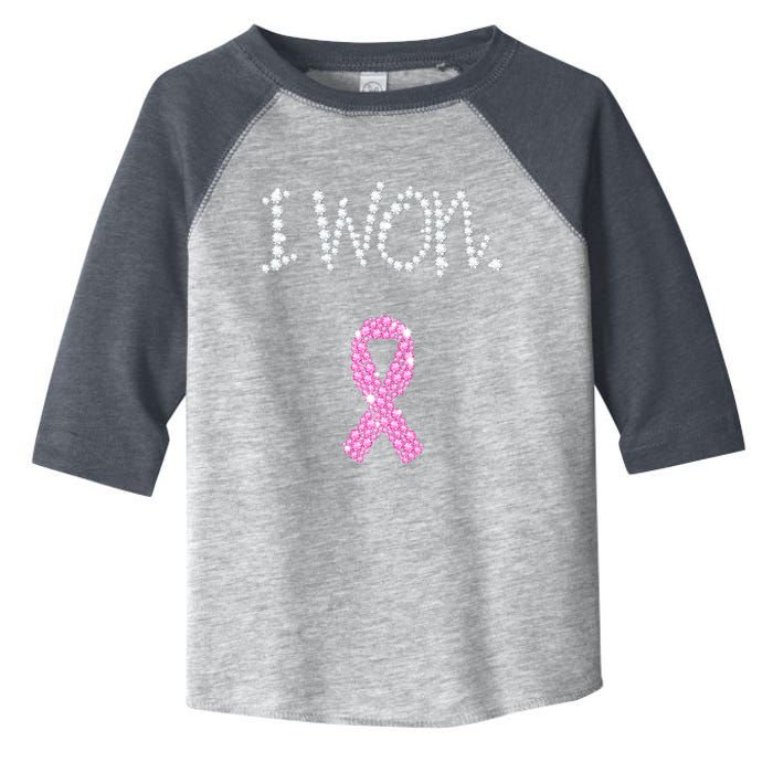 I Won Survivor Breast Cancer Awareness Toddler Fine Jersey T-Shirt