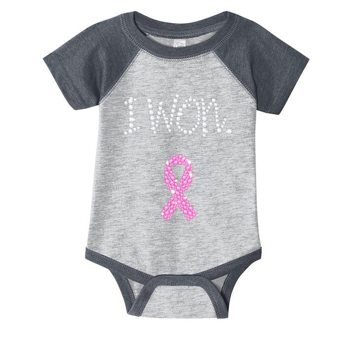 I Won Survivor Breast Cancer Awareness Infant Baby Jersey Bodysuit