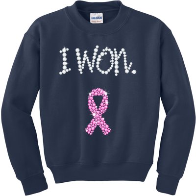 I Won Survivor Breast Cancer Awareness Kids Sweatshirt