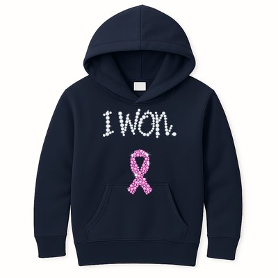 I Won Survivor Breast Cancer Awareness Kids Hoodie