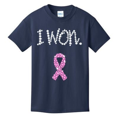 I Won Survivor Breast Cancer Awareness Kids T-Shirt