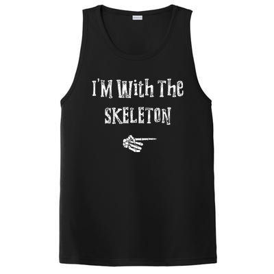 Im With Skeleton Halloween Costume Funny Couples Matching PosiCharge Competitor Tank