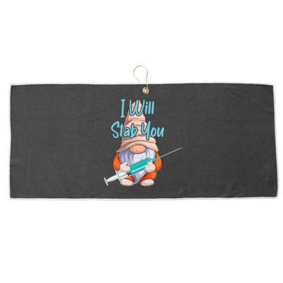 I Will Stab You Er Nurse Emergency Nursing Assistant Life Great Gift Large Microfiber Waffle Golf Towel